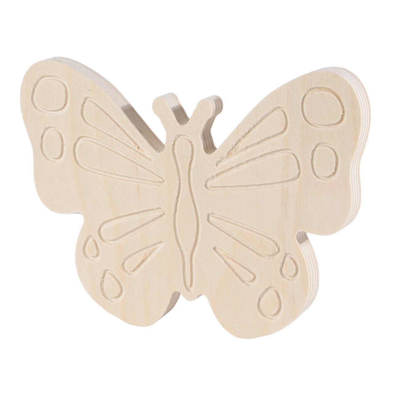Essentials By Leisure Arts Chunky Shapes Lady Butterfly – Unfinished Wood Cutouts for Crafts, DIY Wooden Animal Shapes, Rustic Craft Wood Decor, Painting Projects, and Home Art Supplies